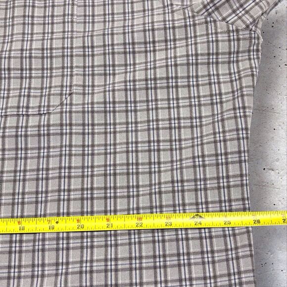 Mizzen + Main Performance Classic Button Shirt Mens XXL Gray Plaid - Picture 6 of 11